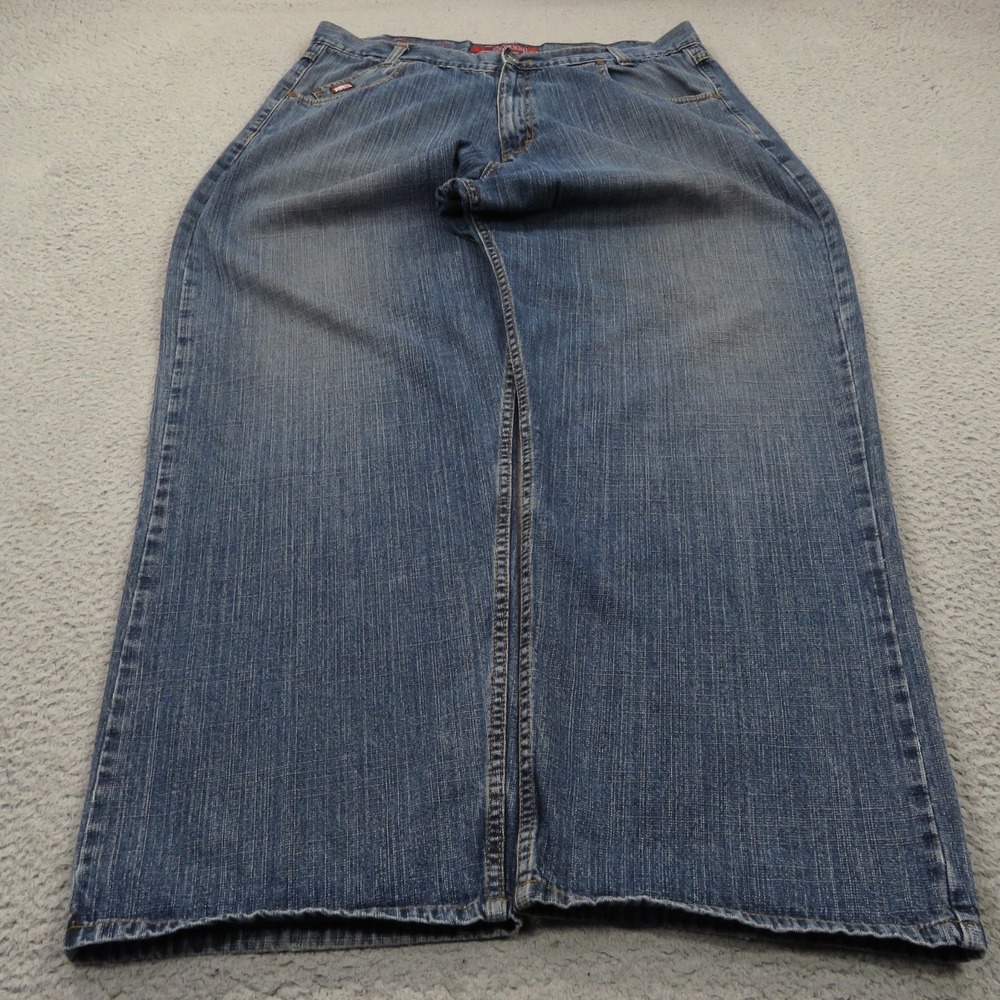 Mecca Vintage Men 40 Baggy Jeans Y2K Skater Grunge Wide Leg Blue Denim 017658 PE